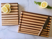 Load image into Gallery viewer, Set of 2 Maple &amp; Walnut Cutting Boards
